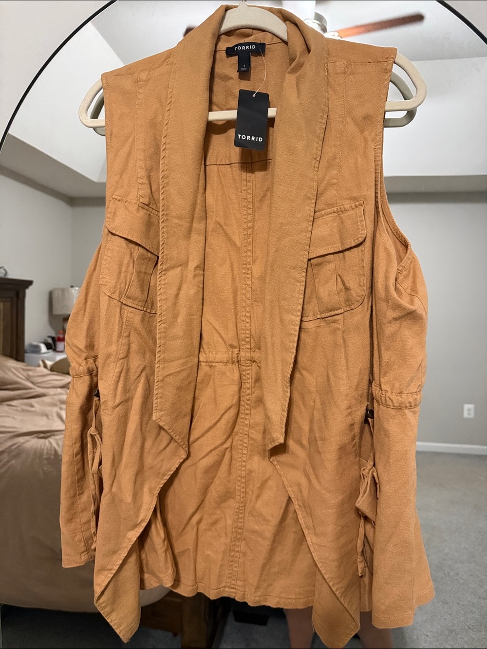 Torrid Rust-Colored Sleeveless Utility Vest